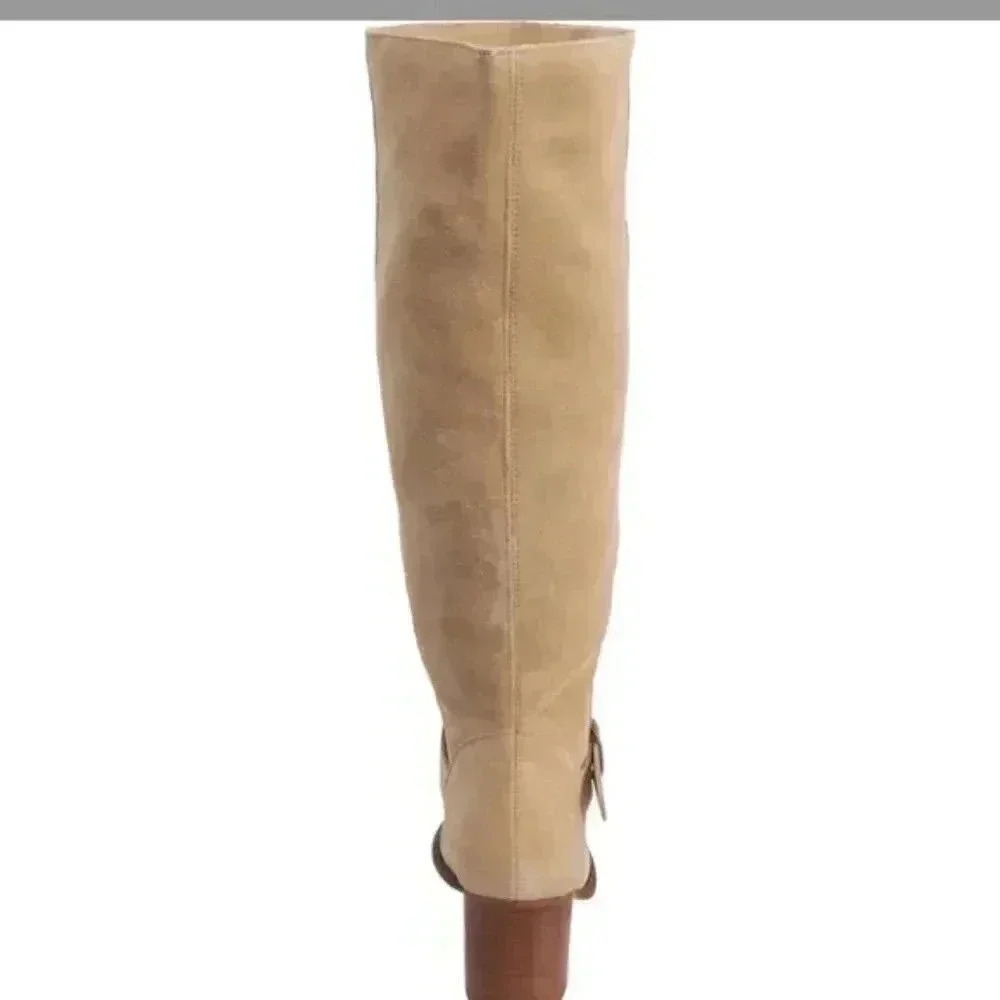 Free People Tan Suede Mid-Calf Boots - Picture 9 of 10